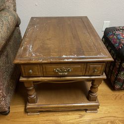 Vintage Wooden End Table 19th Century Wood Antique Side Table 