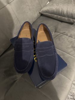 Polo Ralph Lauren Men’s Blue Suede Moccasins Size 8.5D