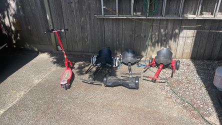 Hoverboards with carts / Razor scooter.  $100 OBO