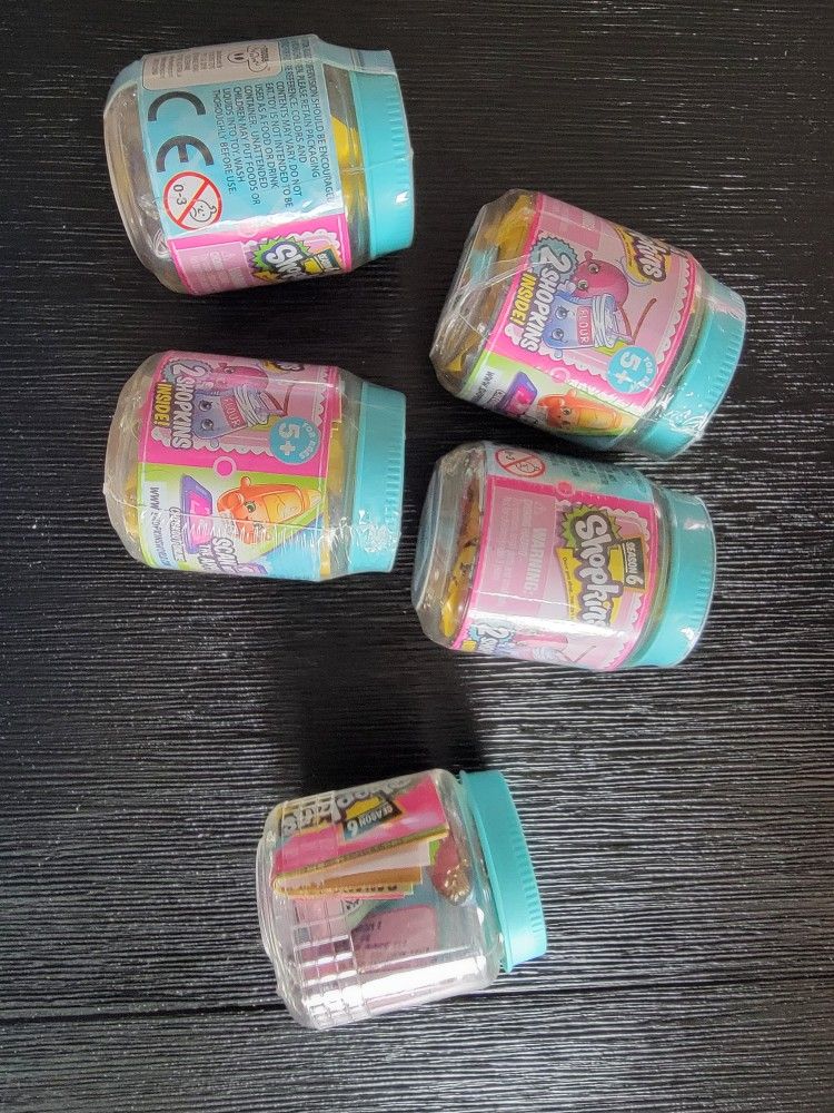 4x new Season6 Shopkins + 1 opened one