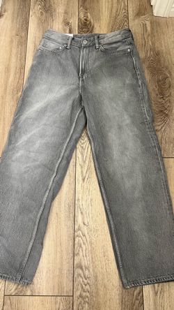 H&M Gray Wide-Leg Denim Jeans