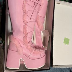 Demonia Pink Boots Women’s Size 10