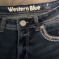 Western Blue Boot Cut Jeans size 7