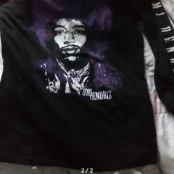 Jimi Hendrix Size Medium Long Sleeve Shirt 