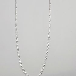 ✨ Solid 925 Sterling Silver Italian Flat Figaro Chain – 20” (3mm) ✨