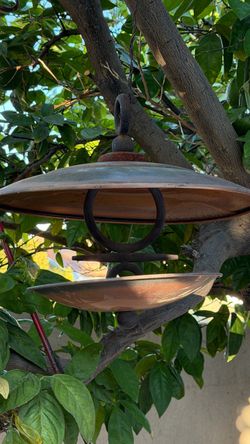 Copper Hanging Bird Feeder