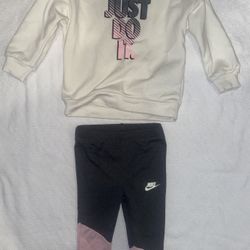 Nike toddler Girl Shine Crew Set