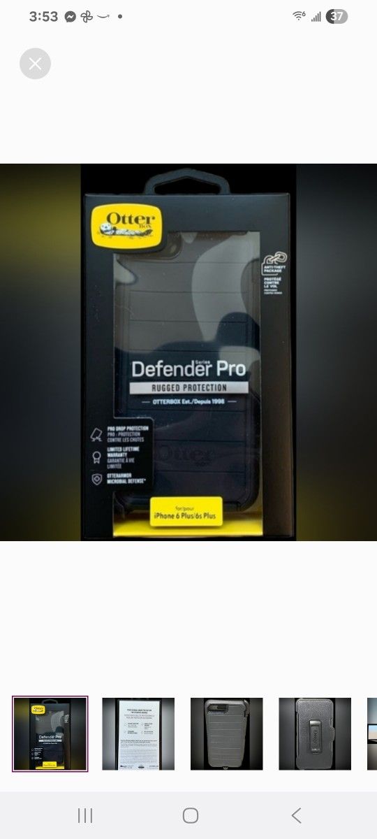 OtterBox Defender Pro Series Black Case for iPhone 6 Plus/6s Plus (Discontinued)