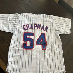 SIGNED Aroldis Chapman Chicago Cubs Jersey