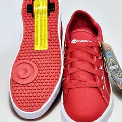MEN'S SIZE 7: RED CANVAS HEELYS SNEAKERS!!