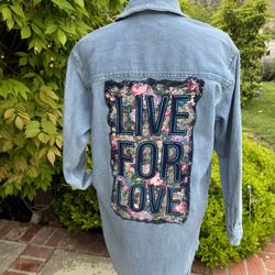 Women’ Long Jean shirt- Small