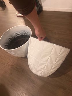 2 White Pots