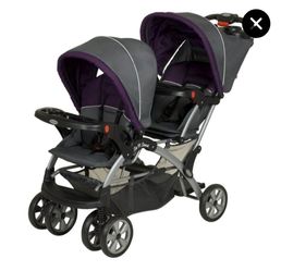 double stroller and car seats