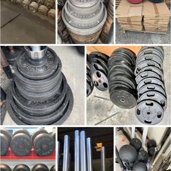 Tons Of Olympic Weight Plates, Bumper, Barbells, Dumbbells, Kettle Bells Etc