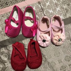 Light pink shoes, Fuchsia and red Dress shoes