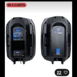 Rockville 15 Power Speakers With Tripods