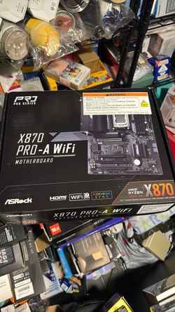 ASRock X870 Pro-A WiFi ATX Motherboard - AMD AM5 Ryzen 9000/8000/7000, DDR5 8000+(OC), PCIe 5.0, Dual USB4 Type-C, Wi-Fi 7, 2.5GbE