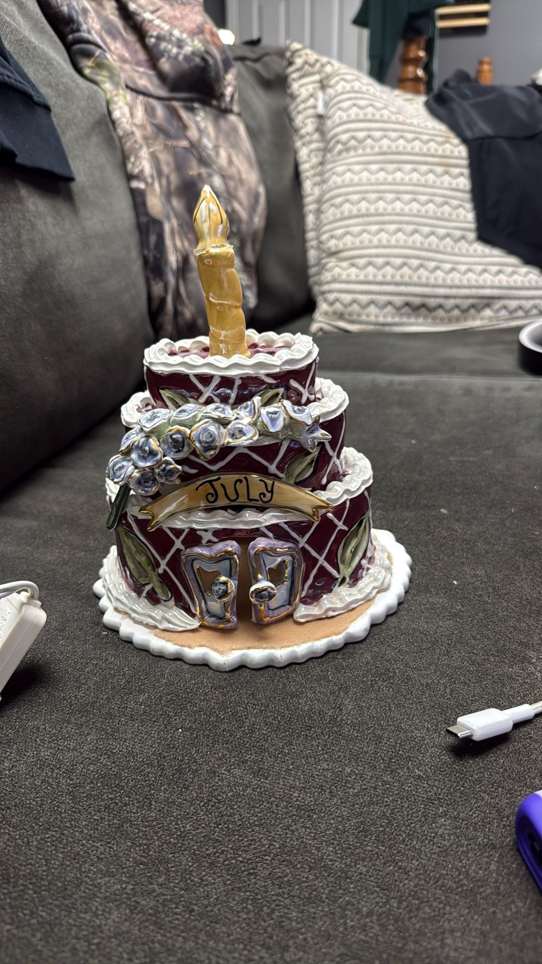 Blue Sky Ceramics Happy Birthday July Piece