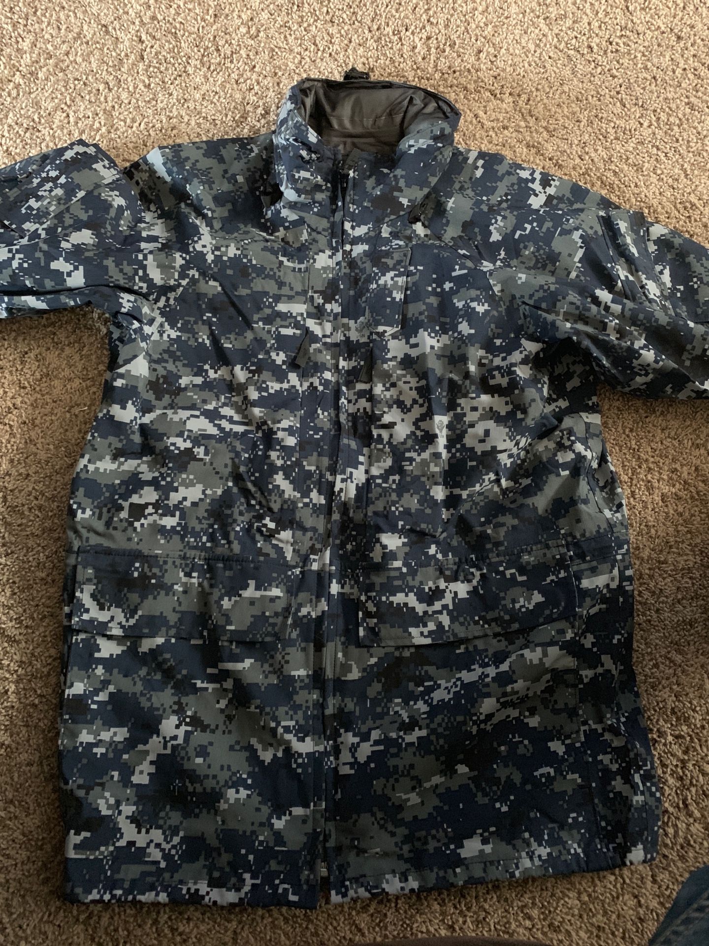 Navy Camo Gortex Parka