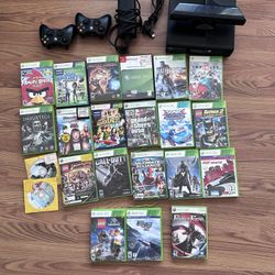Xbox 360 And 23 Games With 2 Controllers 
