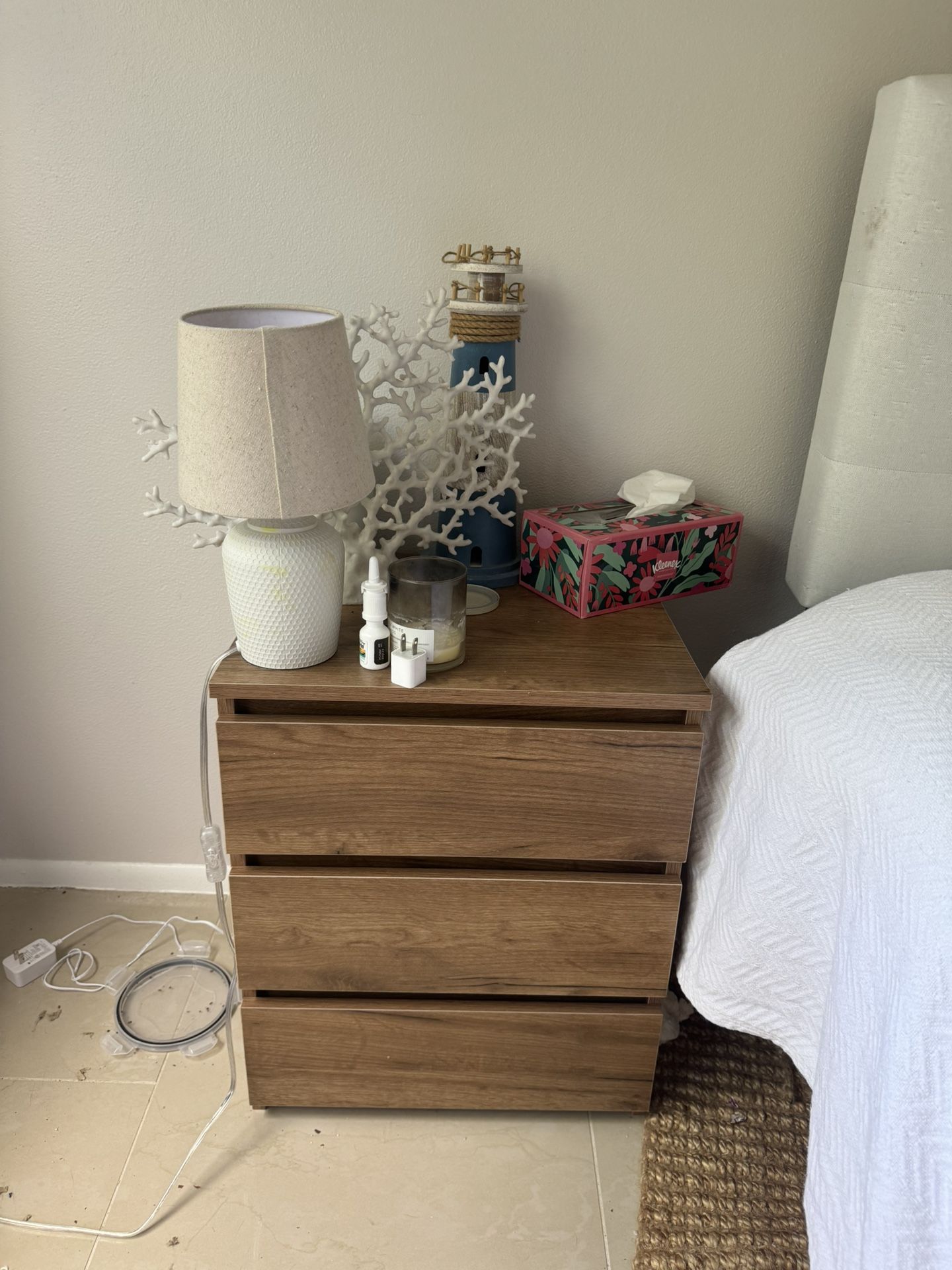 2 Night Stands And Lamp Together