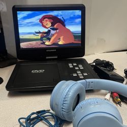 SYLVANIA SDVD1030 10” portable DVD player swivel screen USB/SD inputs 