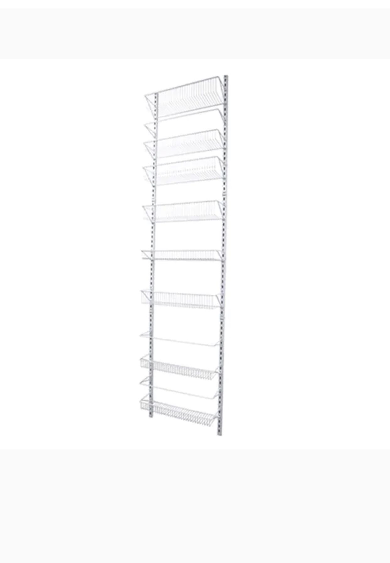 8 Tier Over The Door And Wall Pantry Rack - New