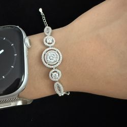 Always Brilliant 1.6Carat Synthetic Moissanite Bracelet in 925 Sterling Silver