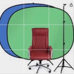 New 5.5 green or blue screen, portable withstand for Zoom meetings, social media or influencers
