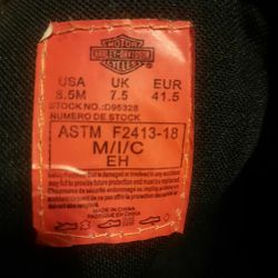 Hardly Davidson Boots Size 8.5