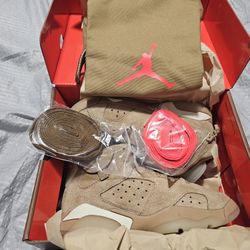 New Travis Air Jordan 6 Tan Size 1y With Dust Bag / Extra Laces