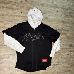 Supreme Hoodie Baseball Jersey 