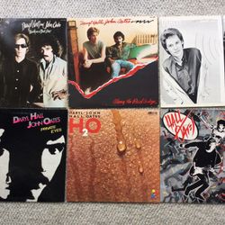 Vinyl Records.   6   Hall & Oates Albums.