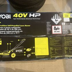 Ryobi 40V HP Brushless 20 in. Cordless Electric Battery Walk Behind Self-Propelled Lawn Mower
