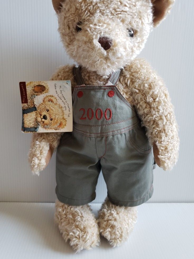 Teddy Bear Plush Charter Club Federated Department Stores Macy's 16" 2000. Condition is Used With Tags