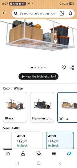 Overhead garage storage !- white