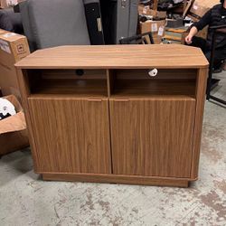 Brooklyn Corner Storage Cabinet, Mid Century Modern Buffet Corner Cabinet, Entertainment Center, Storage Cabinet with Doors and Shelves, Media Cabinet