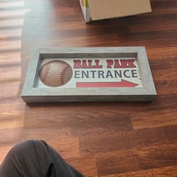 Ball Park Entrance Sign Baseball