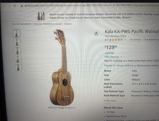 KA-PWS pacific walnut soprano Ukulele small for Sale in Hacienda Heights, CA - OfferUp