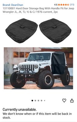 Jeep Wrangler Hard Door Storage Bags (2pc)