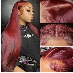 99J Burgundy Lace Front Wigs Human Hair Wigs