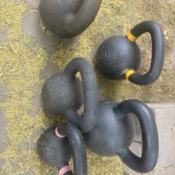 Kettle bells weight lifting workout