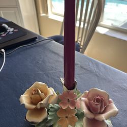Pair Of Ceramic Candle Holders 