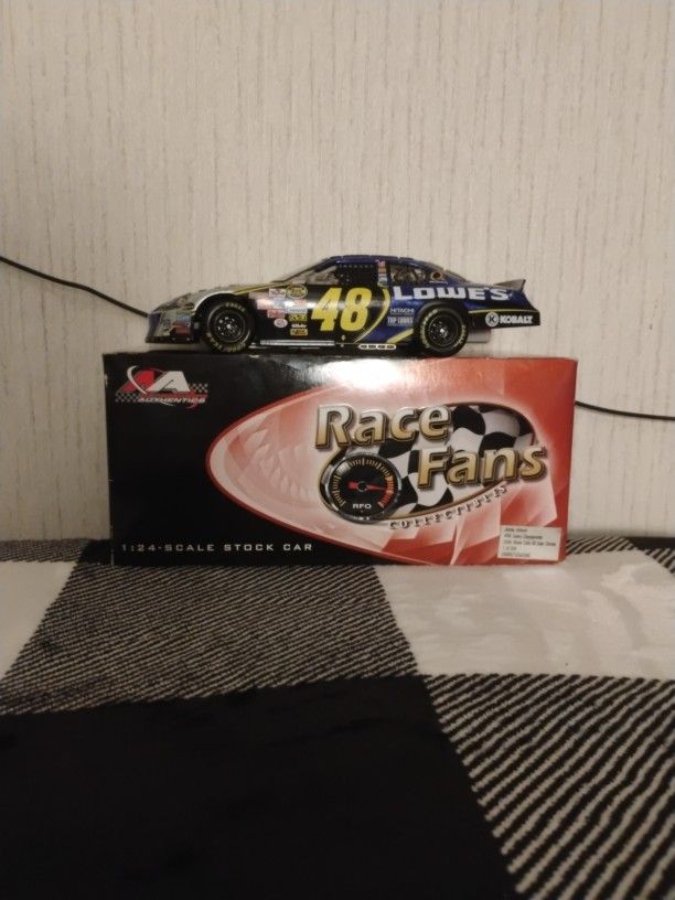 124 Scale Motorsports Authentics Jimmy Johnson Number 48 Lowe's Championship 2006 Monte Carlo SS Cover Chrome 1 Out Of 500 Condition