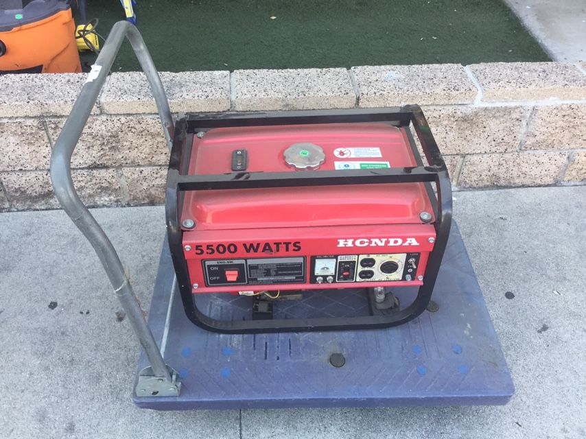 Honda 5500 Watts Gas Generator As Is Doesn’t Run