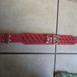 Red And Gold , Red And Black With Gold Dog Colars 