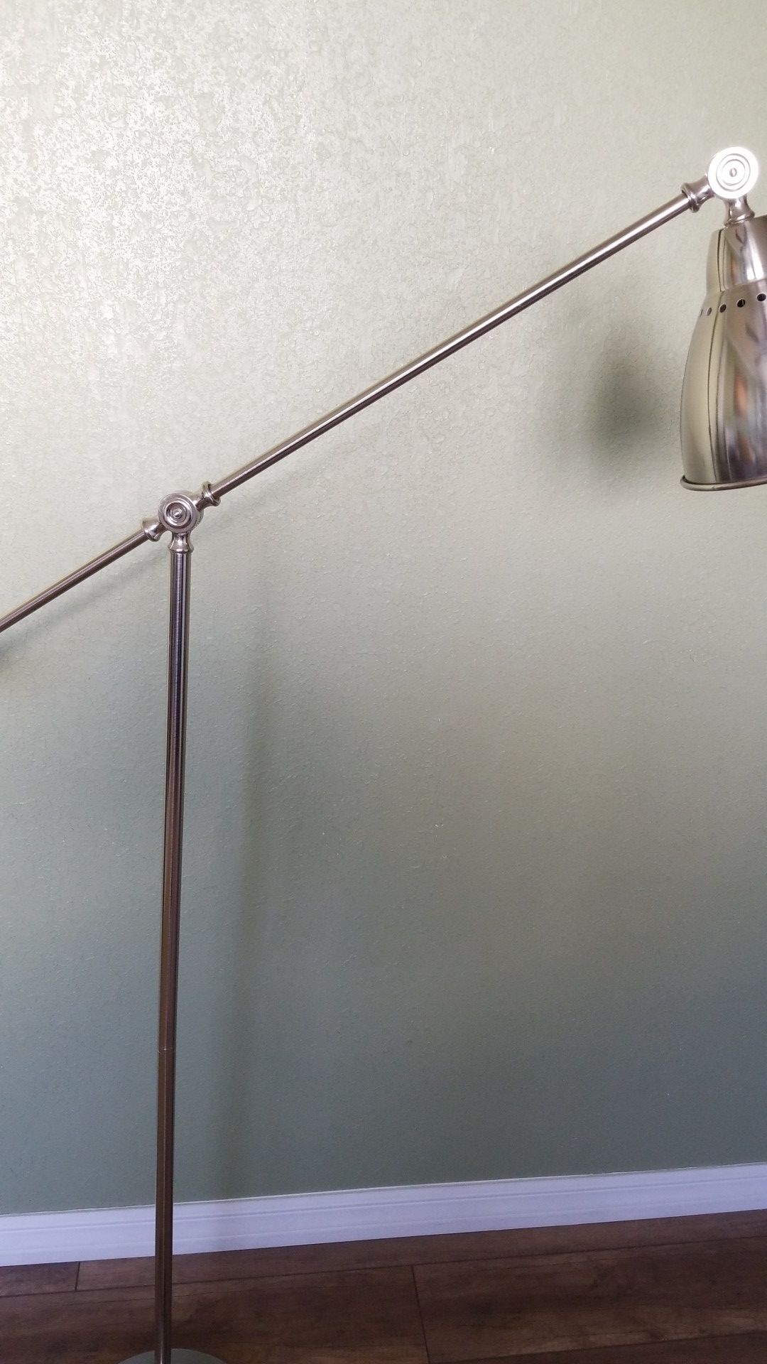 Beautiful brushed nickel floor lamp