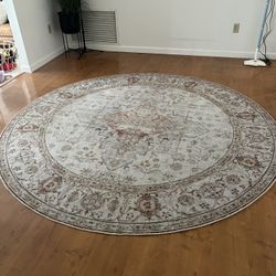 8’ round boho rug
