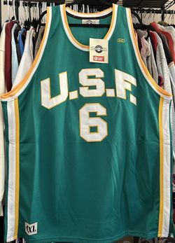 Hardwood Legends NCAA University of San Francisco Dons Bill Russell Jersey “ Green “ Size 4XL