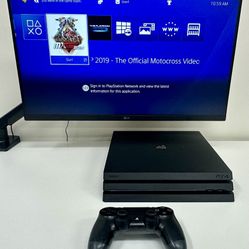 Sony PS4 Pro 1TB Console LOW FIRMWARE 8.03 CUH-7215B With Controller and Cords